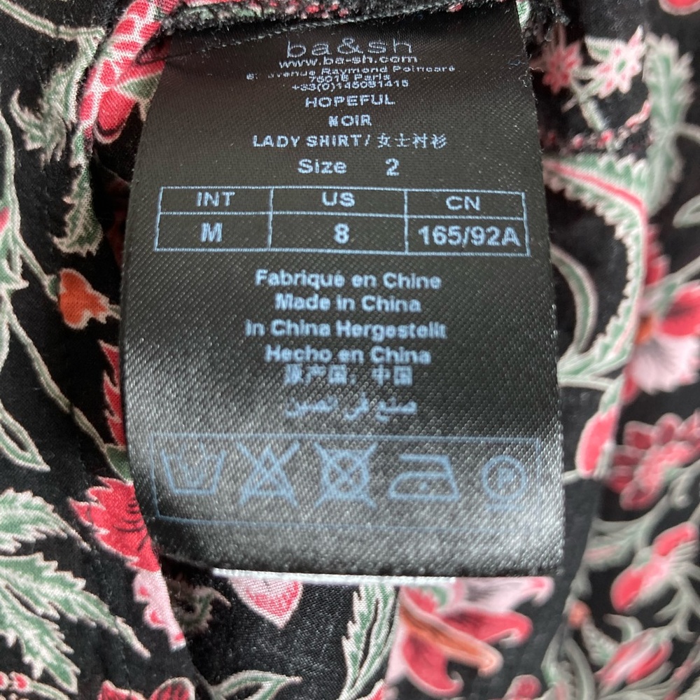 Ba&Sh Chemise Hopeful shirt Sz 2 US Sz M/8 Boho, Boho-Chic Floral - Picture 9 of 9